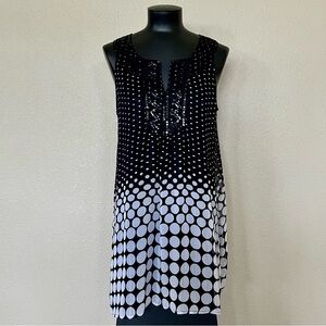 FYLO Black and White Polka Dot Blouse